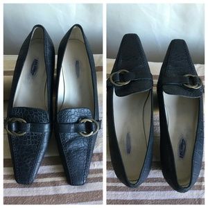 Matte Black Leather Loafers